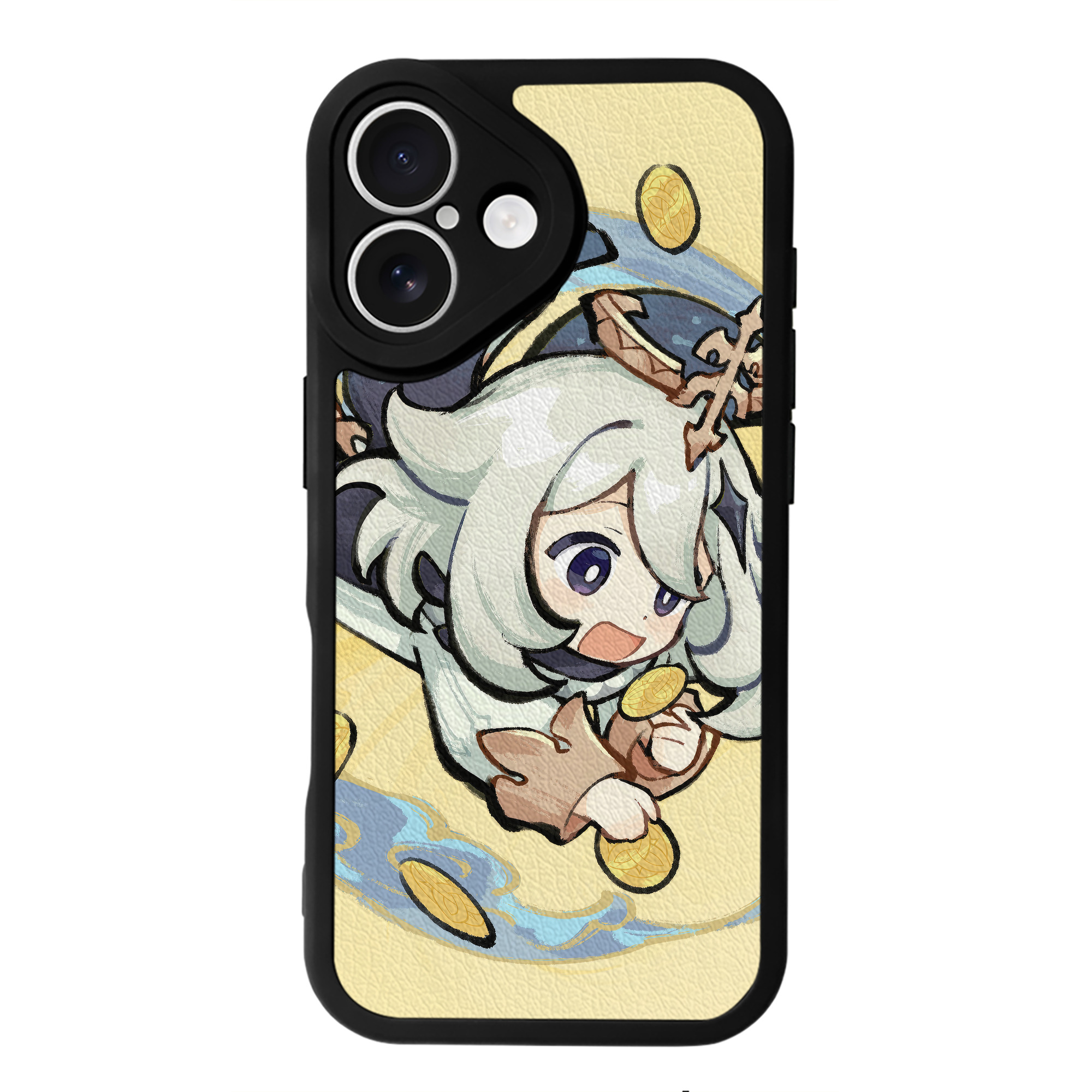 げんし神 genshin 【iPhone 16シリーズ対応】シリコンスマホケース（レザー調） 材質：シリコン